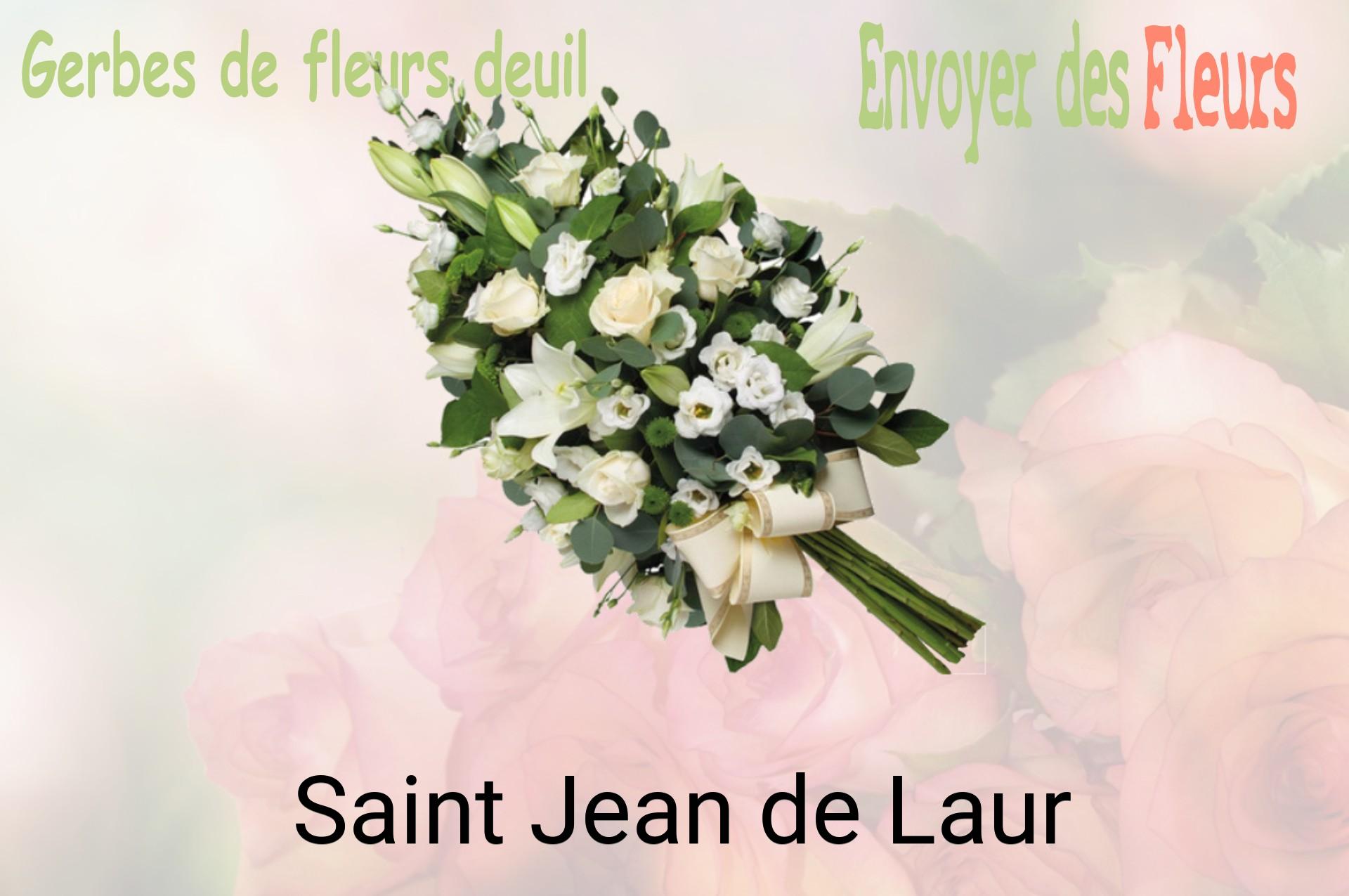 Gerbe de fleurs de deuil livrée à Saint-Jean-de-Laur